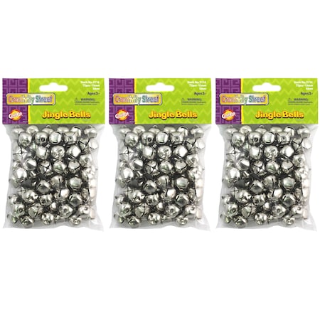 Creativity Street Jingle Bells, Silver, 0.63", PK216 PAC3114